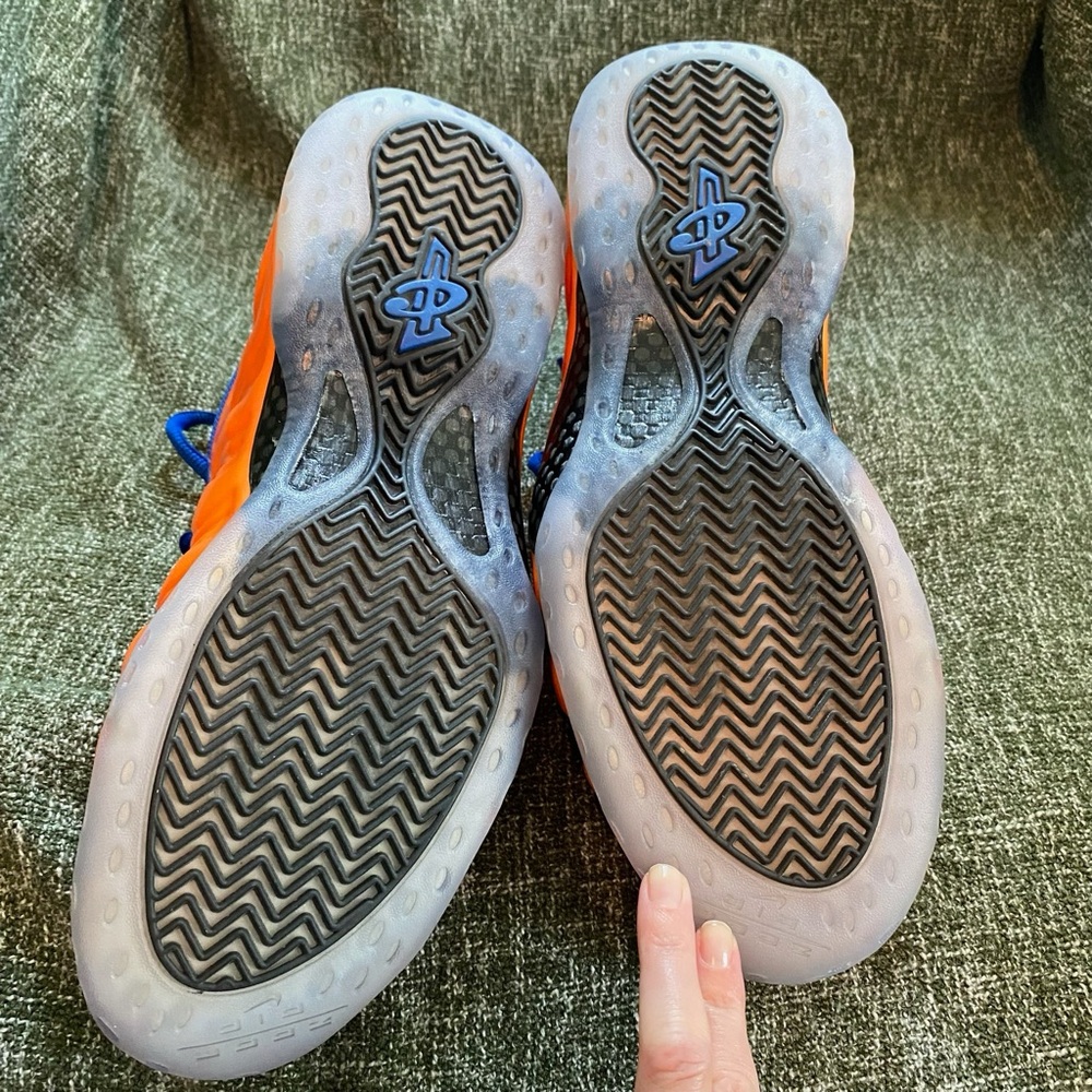 Nike Air Foamposite One Men’s Sneakers Blue and Orange - 10.5 - Picture 8 of 16